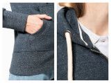 Kariban - Ladies' vintage zipped hooded sweatshirt