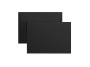 Exklusiva svarta C6-kuvert med tryck