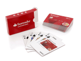 En kortlek för Santander där spelkorten är designade som bankkort