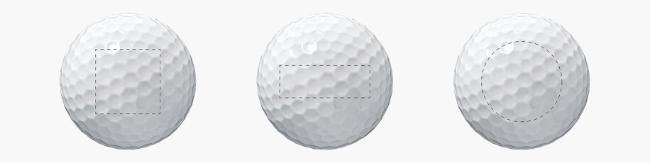 Golfbollar med tryck - Referensbild