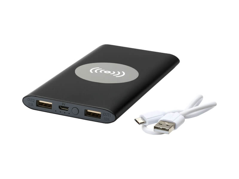 8000 mAh Trådlös Powerbank med eget tryck/gravyr EASYTRYCK.se